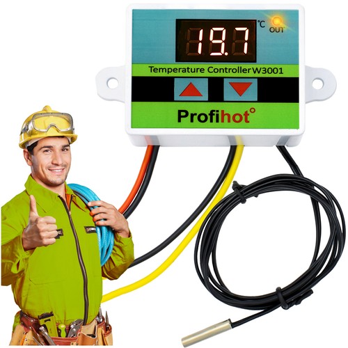 Digital led temperaturregler - led,